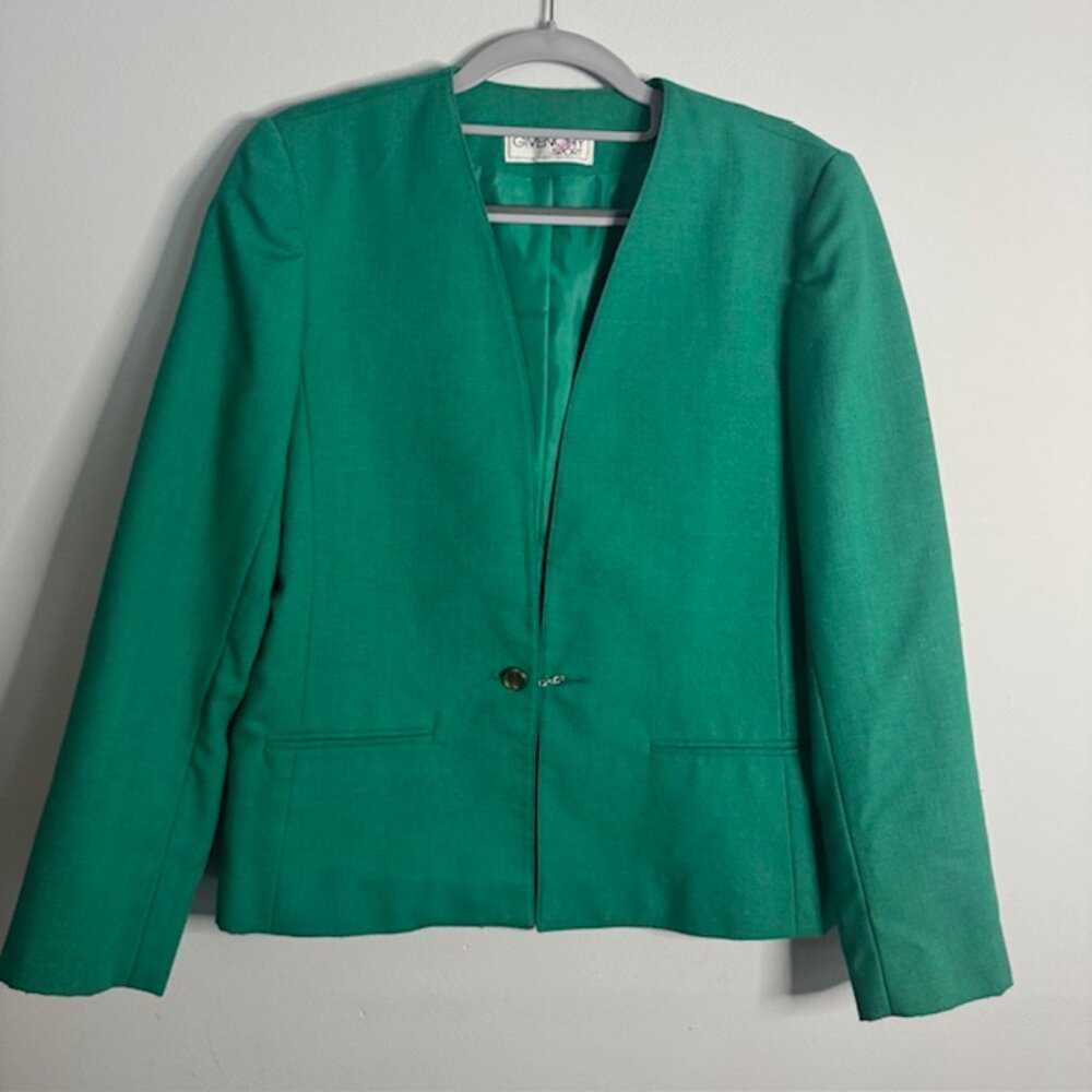 Vintage Givenchy Sport Women's Blazer Green Size 8